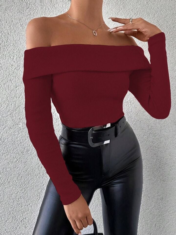 Madonna Yaka Bluz-Bordo